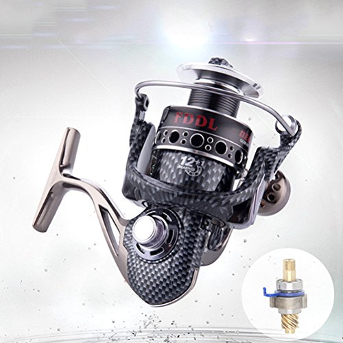 VORCOOL Carrete de pesca spinning 12 + 1 BB Light y Ultra Smooth Potente carrete de pesca de spinning de aluminio Relación de engranaje 5.2: 1 para agua salada o de agua dulce VORCOOL Carrete de pesca spinning 12 + 1 BB Light y Ultra Smooth Potente carrete de pesca de spinning de aluminio Relación de engranaje 5.2: 1 para agua salada o de agua dulce