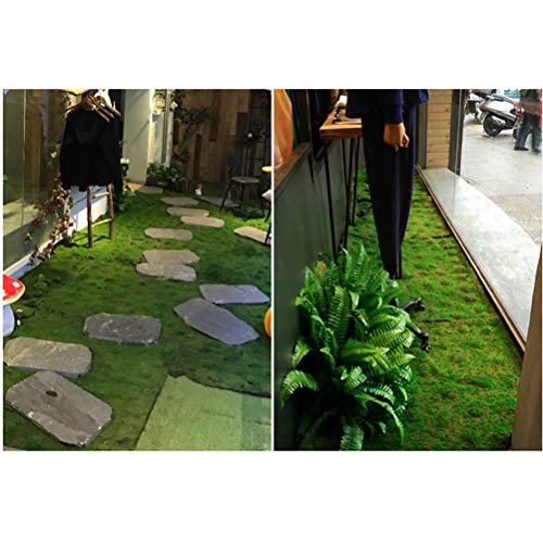 VORCOOL Césped Artificial Césped Césped Hierba Artificial Césped Grueso Sintético Alfombra Miniatura Jardín Ornamento Casa de Muñecas para Jardín Patio Decoración (Punto Verde)