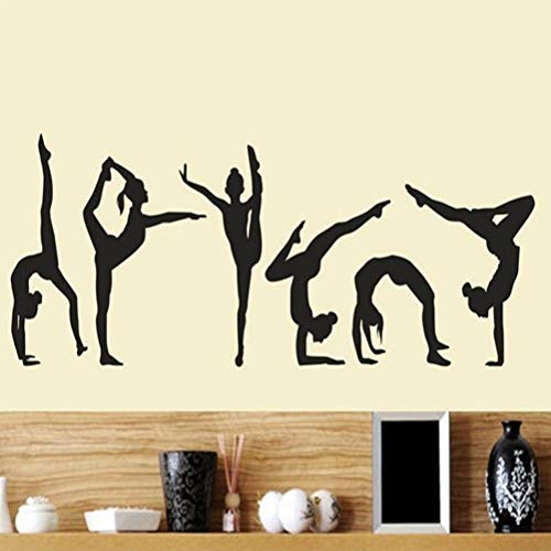 VORCOOL Chica de Baile extraíble Pegatina de Pared Chica Ballet Tatuajes de Pared para niños Dormitorio Sala de Entrenamiento de Vinilo decoración para el hogar Arte de la Pared Tatuajes