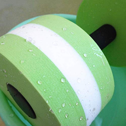 VORCOOL Deportes Ejercicio acuático Mancuernas Fitness Barbell Ejercicio Barras de Mano para aeróbicos acuáticos (Verde)