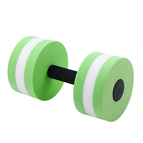 VORCOOL Deportes Ejercicio acuático Mancuernas Fitness Barbell Ejercicio Barras de Mano para aeróbicos acuáticos (Verde)