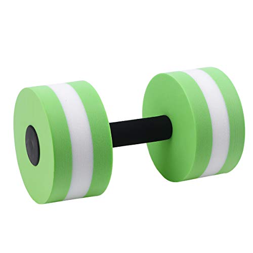 VORCOOL Deportes Ejercicio acuático Mancuernas Fitness Barbell Ejercicio Barras de Mano para aeróbicos acuáticos (Verde)