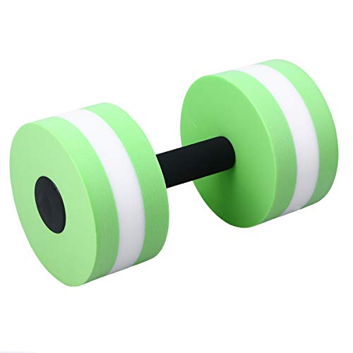 VORCOOL Deportes Ejercicio acuático Mancuernas Fitness Barbell Ejercicio Barras de Mano para aeróbicos acuáticos (Verde)