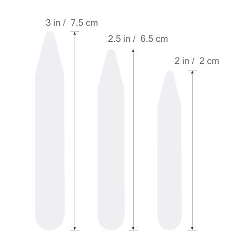 VORCOOL el cuello blanco plástico lo demás des os raidisseurs para camisa habillée para caballero en 3 tamaños – 200pcs VORCOOL el cuello blanco plástico lo demás des os raidisseurs para camisa habillée para caballero en 3 tamaños – 200pcs