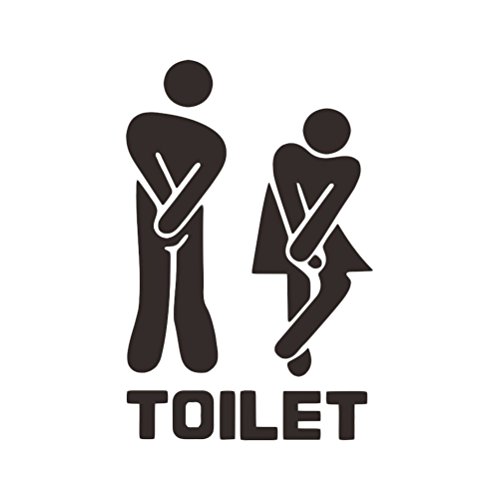 VORCOOL Etiqueta de la Pared del WC Divertido Hombre Mujer Etiqueta Engomada de Baño Extraíble VORCOOL Etiqueta de la Pared del WC Divertido Hombre Mujer Etiqueta Engomada de Baño Extraíble