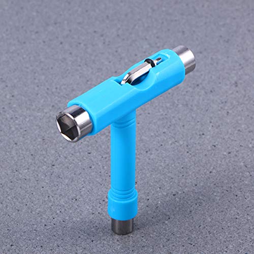 VORCOOL Mini T Type Wrench Tool Roller Skateboard Repair Tool Herramienta de Ajuste con L Wrench L-Type Screwdriver (Azul)