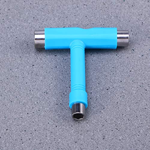 VORCOOL Mini T Type Wrench Tool Roller Skateboard Repair Tool Herramienta de Ajuste con L Wrench L-Type Screwdriver (Azul)