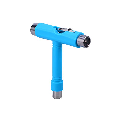 VORCOOL Mini T Type Wrench Tool Roller Skateboard Repair Tool Herramienta de Ajuste con L Wrench L-Type Screwdriver (Azul)