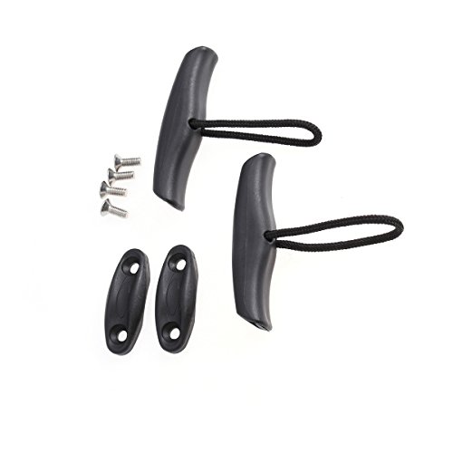 VORCOOL Par de Asas para Kayak Poste Delantero del Barco, asa de Transporte fácil, con cordón de Nylon para Kayak Marino Canoa, Bote Auxiliar (Forma de T) VORCOOL Par de Asas para Kayak Poste Delantero del Barco, asa de Transporte fácil, con cordón de Nylon para Kayak Marino Canoa, Bote Auxiliar (Forma de T)