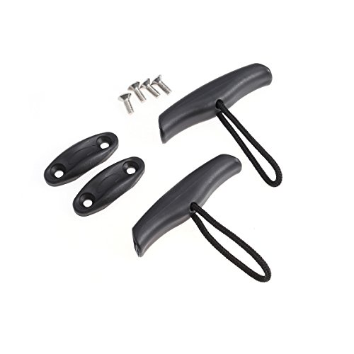VORCOOL Par de Asas para Kayak Poste Delantero del Barco, asa de Transporte fácil, con cordón de Nylon para Kayak Marino Canoa, Bote Auxiliar (Forma de T) VORCOOL Par de Asas para Kayak Poste Delantero del Barco, asa de Transporte fácil, con cordón de Nylon para Kayak Marino Canoa, Bote Auxiliar (Forma de T)