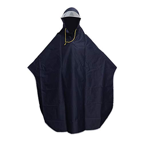 VORCOOL - Poncho con capucha para hombre y mujer, para bicicleta, impermeable, resistente al viento, resistente al viento, con tapa transparente (azul marino) VORCOOL - Poncho con capucha para hombre y mujer, para bicicleta, impermeable, resistente al viento, resistente al viento, con tapa transparente (azul marino)