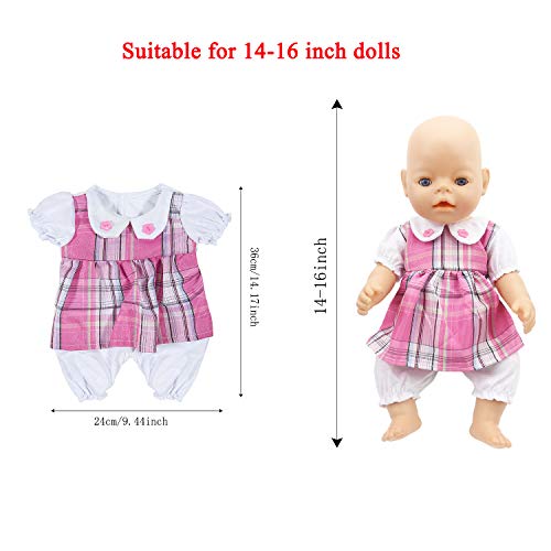 Vordas Ropa de Muñecas para New Born Baby Doll, Ropa de Muñecas para Bebés (40-45 cm) (Linda)