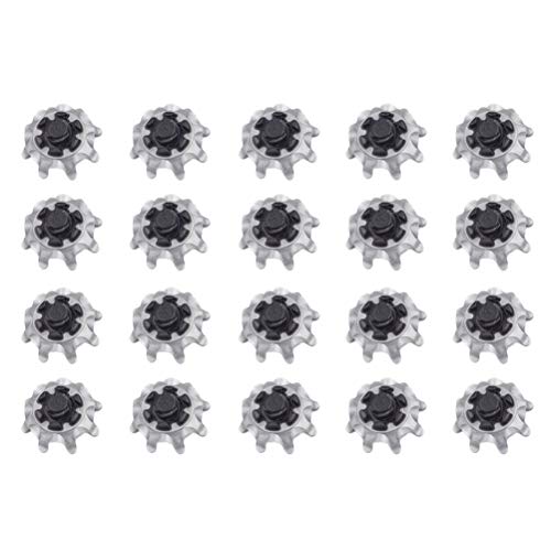 VOSAREA 20pcs Pines de Picos de Golf Gire Picos de Zapata rápida Repuestos Fácil reemplazo de Zapatos de Golf Pines Piezas (Gris Plateado) VOSAREA 20pcs Pines de Picos de Golf Gire Picos de Zapata rápida Repuestos Fácil reemplazo de Zapatos de Golf Pines Piezas (Gris Plateado)