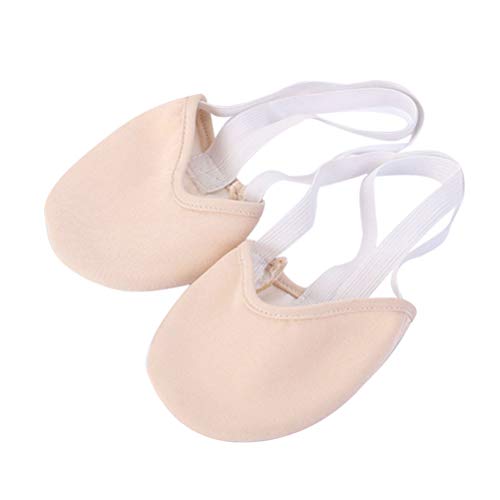 Vosarea Zapato de Ballet contemporáneo con Suela de Media Suela de Zapato para Bailarinas de Ballet y competición de Gimnasia rítmica (Color de Piel, Talla M 36-37)
