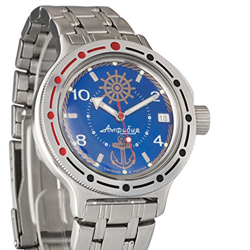 Vostok Amphibian 420374 genuino reloj militar de buceo ruso 2416B/2415 200m auto cuerda reloj de pulsera Vostok Amphibian 420374 genuino reloj militar de buceo ruso 2416B/2415 200m auto cuerda reloj de pulsera