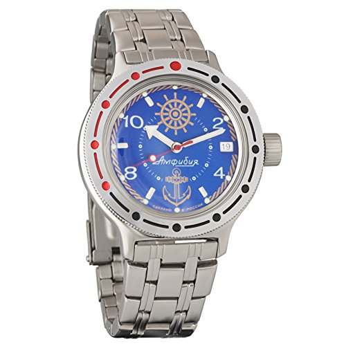 Vostok Amphibian 420374 genuino reloj militar de buceo ruso 2416B/2415 200m auto cuerda reloj de pulsera