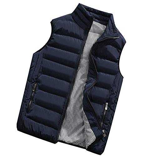 VPASS Abrigos Hombre Invierno,Hombre Sin Mangas De Plumas Chaquetas Invierno Calor Chalecos Acolchado Cazadoras