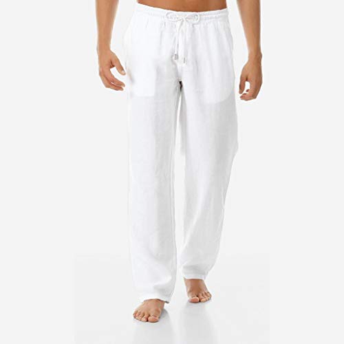 VPASS Pantalones Hombre Verano Casuales Moda Deportivos Algodón y Lino Pants Color sólido Jogging Pantalon Fitness Suelto Pantalones Largos Pantalones Ropa de Hombre VPASS Pantalones Hombre Verano Casuales Moda Deportivos Algodón y Lino Pants Color sólido Jogging Pantalon Fitness Suelto Pantalones Largos Pantalones Ropa de Hombre