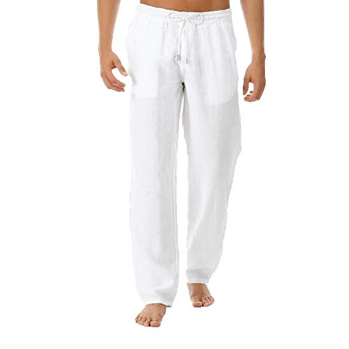 VPASS Pantalones Hombre Verano Casuales Moda Deportivos Algodón y Lino Pants Color sólido Jogging Pantalon Fitness Suelto Pantalones Largos Pantalones Ropa de Hombre VPASS Pantalones Hombre Verano Casuales Moda Deportivos Algodón y Lino Pants Color sólido Jogging Pantalon Fitness Suelto Pantalones Largos Pantalones Ropa de Hombre