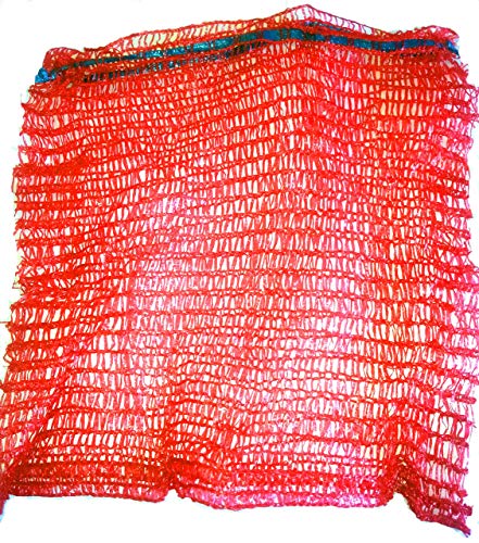 VRYSAC - 200 sacos malla 32x44 raschel rojo, con cerrador, para 5kg de naranjas, cebollas o limones, caben unos 3kg de nueces