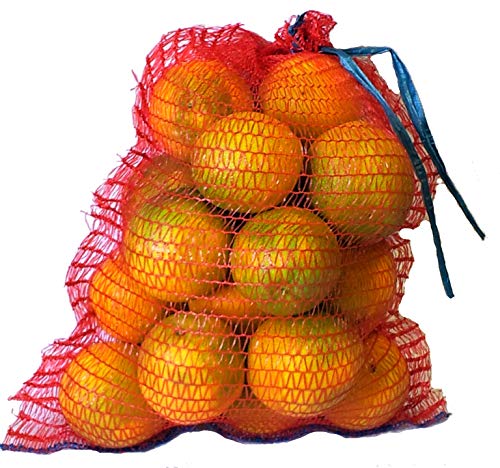 VRYSAC - 200 sacos malla 32x44 raschel rojo, con cerrador, para 5kg de naranjas, cebollas o limones, caben unos 3kg de nueces