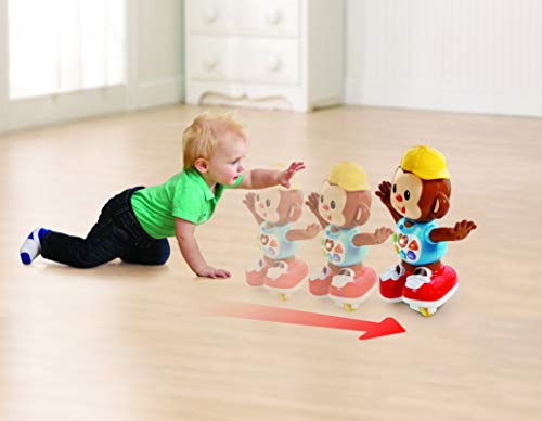 VTech Armando Patinando, Mono Interactivo Que incita al niño a Que le SIGA por Todas Partes, Color Rojo (3480-505922)