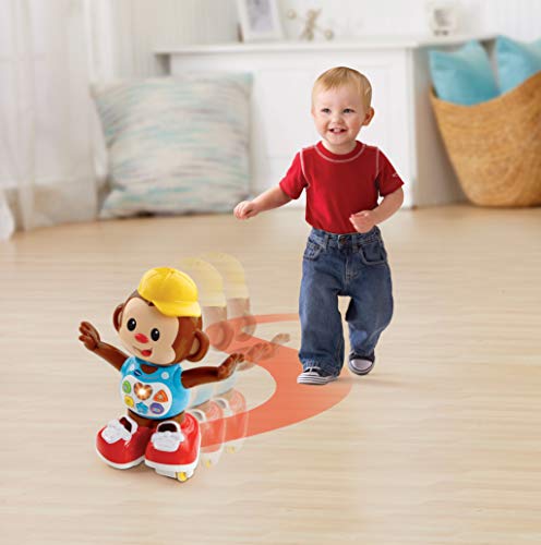 VTech Armando Patinando, Mono Interactivo Que incita al niño a Que le SIGA por Todas Partes, Color Rojo (3480-505922)