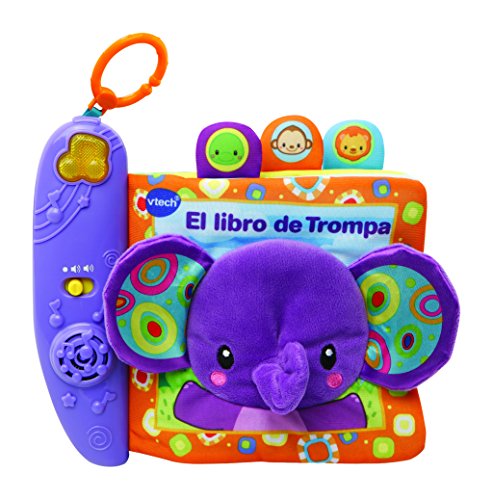 VTech-El Libro de Trompa Cuento de Tela Interactivo para bebé con un Suave Elefante de Peluche y Diferentes Texturas para desarrollar el Sentido del Tacto (3480-189322) VTech-El Libro de Trompa Cuento de Tela Interactivo para bebé con un Suave Elefante de Peluche y Diferentes Texturas para desarrollar el Sentido del Tacto (3480-189322)