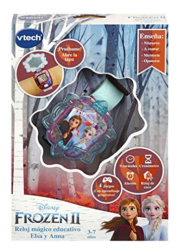 VTech- Frozen II, Anna y Elsa Reloj Mágico Educativo, Multicolor, única (3480-518822)
