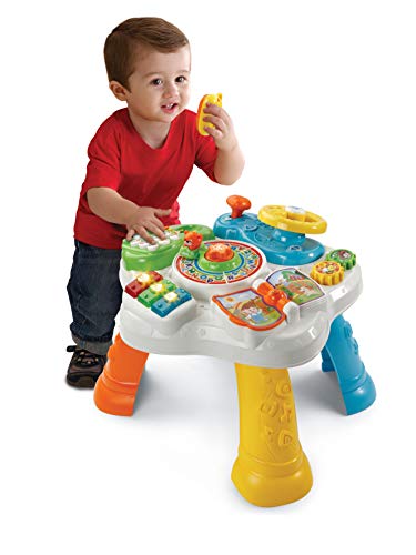 VTech - Mesita Estrella Bilingüe, Mesa de Actividades con 6 áreas Diferentes para favorecer el Desarrollo de la motricidad Fina, español-inglés, más de 65 Canciones, Frases y melodías