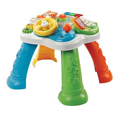 VTech - Mesita Estrella Bilingüe, Mesa de Actividades con 6 áreas Diferentes para favorecer el Desarrollo de la motricidad Fina, español-inglés, más de 65 Canciones, Frases y melodías