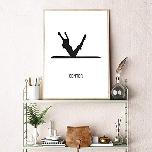 VVSUN Pilates Carteles e Impresiones Pilates Estudio Decoración Regalo Minimalismo Moderno Inspiración Arte de la Pared Lienzo Pintura Imágenes/30x40x4 40x60x2 50x70cm (Sin Marco)