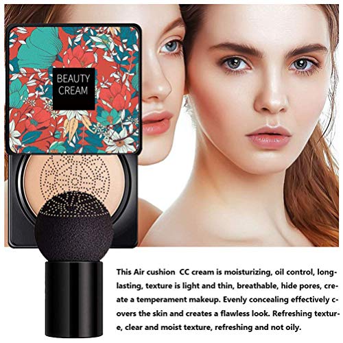 W Weiluogao Mushroom Head Air Cushion BB CC Crema Correctora Base en Barra Hidratante (Beige Natural)