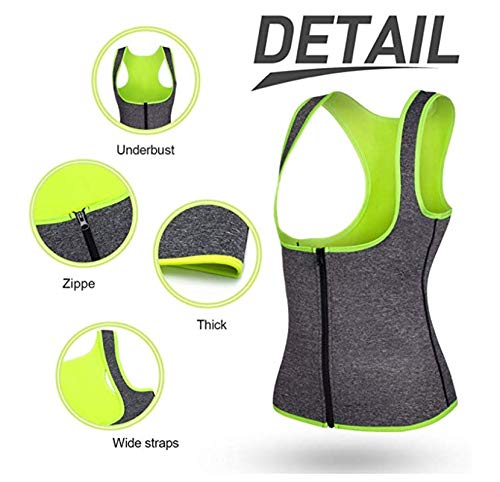 WABISABI DREAMS Chaleco Neopreno Sauna, Faja Adelgazante Mujer, Compresion Reductora para Conseguir una Sudoración efectiva para Deporte Fitness Gris (L) WABISABI DREAMS Chaleco Neopreno Sauna, Faja Adelgazante Mujer, Compresion Reductora para Conseguir una Sudoración efectiva para Deporte Fitness Gris (L)