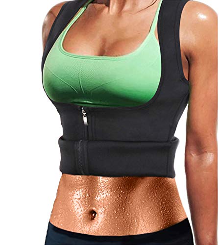 WABISABI DREAMS Chaleco Neopreno Sauna, Faja Adelgazante Mujer, Compresion Reductora para Conseguir una Sudoración efectiva para Deporte Fitness Negro (L) WABISABI DREAMS Chaleco Neopreno Sauna, Faja Adelgazante Mujer, Compresion Reductora para Conseguir una Sudoración efectiva para Deporte Fitness Negro (L)