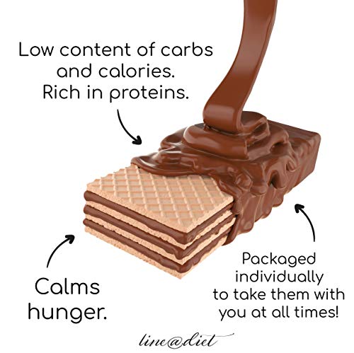 Wafers hiperproteicas de VAINILLA recubiertas de chocolate | 10 x 45 gramos | más del 37% de proteína | bajo en azúcar.