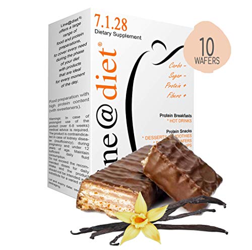 Wafers hiperproteicas de VAINILLA recubiertas de chocolate | 10 x 45 gramos | más del 37% de proteína | bajo en azúcar.