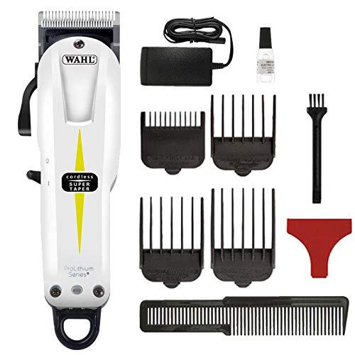 Wahl Prolithium Series - Maquina cortapelos, cuchillas cromadas, diseño sin cable, batería, blanco Wahl Prolithium Series - Maquina cortapelos, cuchillas cromadas, diseño sin cable, batería, blanco