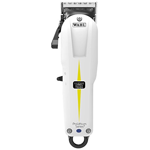 Wahl Prolithium Series - Maquina cortapelos, cuchillas cromadas, diseño sin cable, batería, blanco