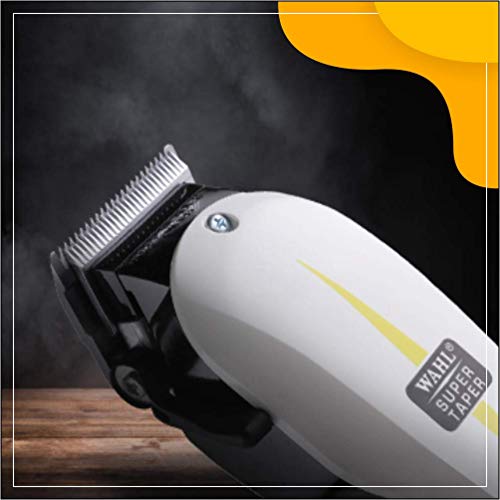 Wahl Super Taper - Maquina cortapelos, cuchillas cromadas, con accesorios, corriente alterna, blanco Wahl Super Taper - Maquina cortapelos, cuchillas cromadas, con accesorios, corriente alterna, blanco