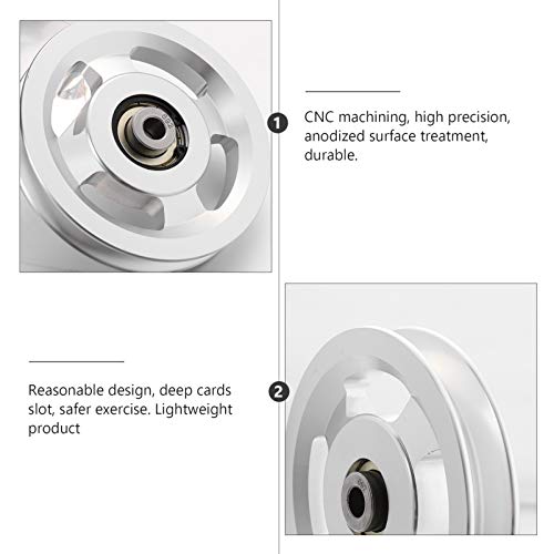 Wakauto Rueda de Polea de Cojinete Universal Rueda de Polea de Cojinete de 114 Mm Piezas de Equipo de Gimnasio Cable de Rueda de Polea de Cojinete de Repuesto Resistente Al Desgaste
