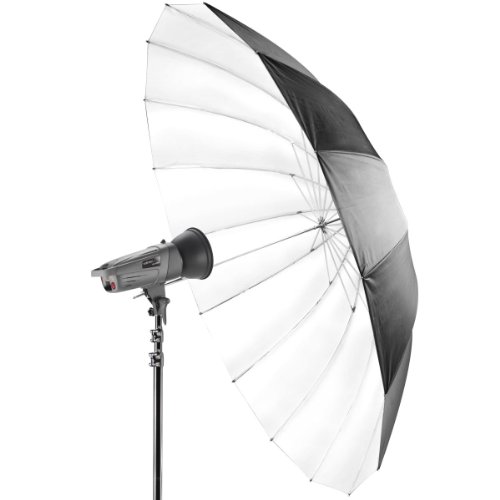 Walimex 17189 - Paraguas réflex (150 cm, óptimo para fotografía de producto), blanco y negro