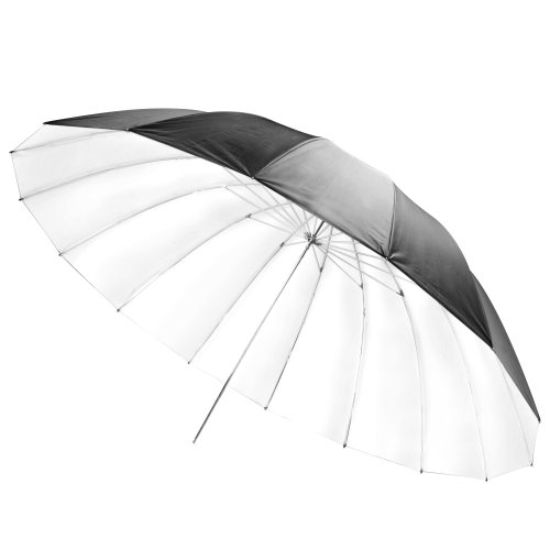 Walimex 17189 - Paraguas réflex (150 cm, óptimo para fotografía de producto), blanco y negro