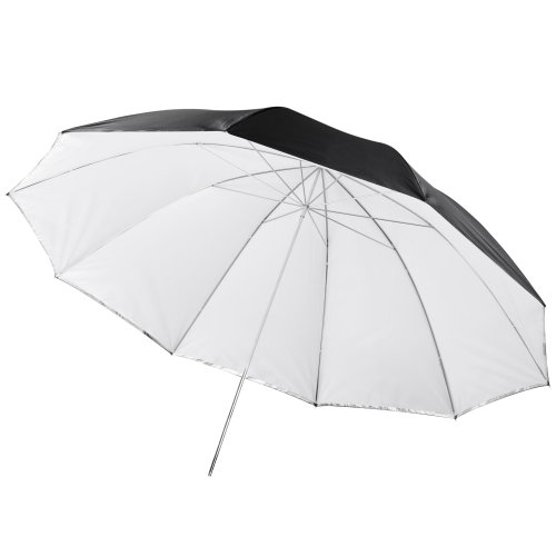 Walimex Pro - Paraguas 2 en 1 de 150 cm (Transparente y réflex), Blanco y Negro