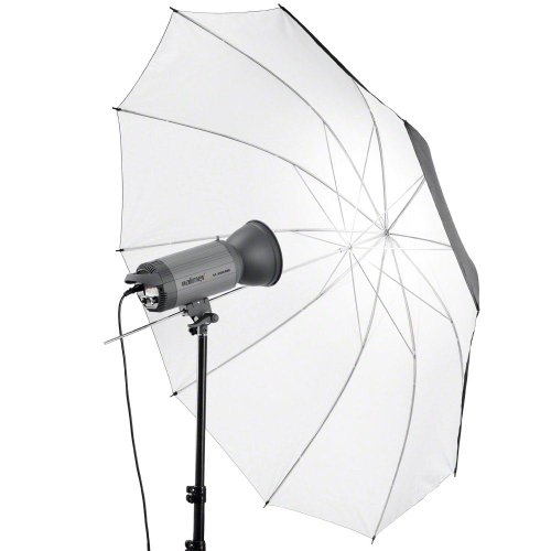 Walimex Pro - Paraguas Reflector (150 cm), Color Blanco/Negro