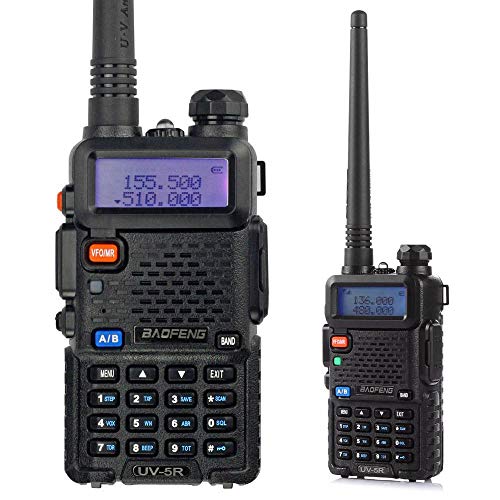 Walkie-Talkie Baofeng UV-5R Doble Banda VHF&UHF Radio Profesional FM Escaner,Negro