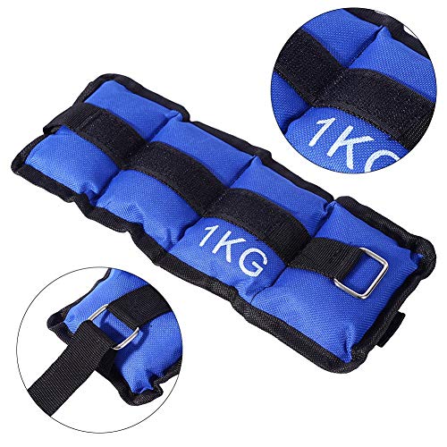 Wallfire Pesas en Los Tobillos 2 Juegos de Pesas Ajustables para Las Piernas de La Muñeca para Correr Entrenamiento de Fuerza Gimnasio O Rehabilitación (2 Piezas - 1 Kg) Wallfire Pesas en Los Tobillos 2 Juegos de Pesas Ajustables para Las Piernas de La Muñeca para Correr Entrenamiento de Fuerza Gimnasio O Rehabilitación (2 Piezas - 1 Kg)