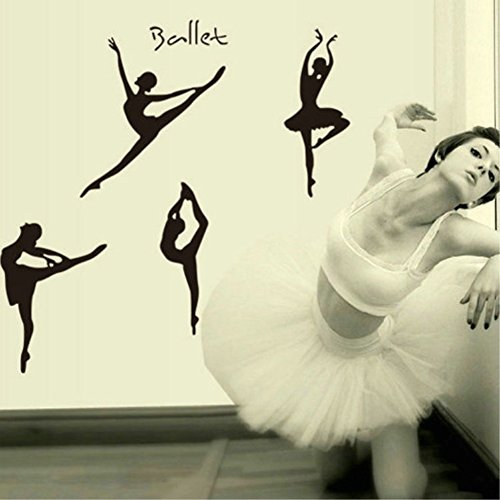 Wallpark Ballet Bailarín Bailarina Silueta Desmontable Pegatinas de Pared Etiqueta de la Pared, Sala Dormitorio Hogar Decorativas Adhesivas DIY Arte Murales Wallpark Ballet Bailarín Bailarina Silueta Desmontable Pegatinas de Pared Etiqueta de la Pared, Sala Dormitorio Hogar Decorativas Adhesivas DIY Arte Murales