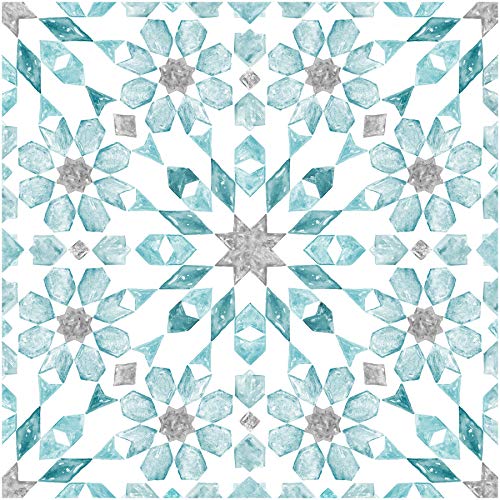 WallPops FP2949 Radiance Peel & Stick - Azulejos para suelo, color azul WallPops FP2949 Radiance Peel & Stick - Azulejos para suelo, color azul