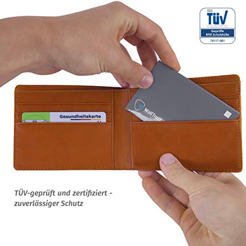 WallTrust® Protectoras de RFID NFC | Protección * Aprobado TÜV Alemán * | 10 Fundas para Tarjeta de Crédito Débito Identificación | Apertura Lateral